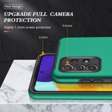Kemény műanyag és rugalmas TPU hibrid tok Samsung Galaxy A52 4G/5G / A52s 5G telefonhoz - ZÖLD
