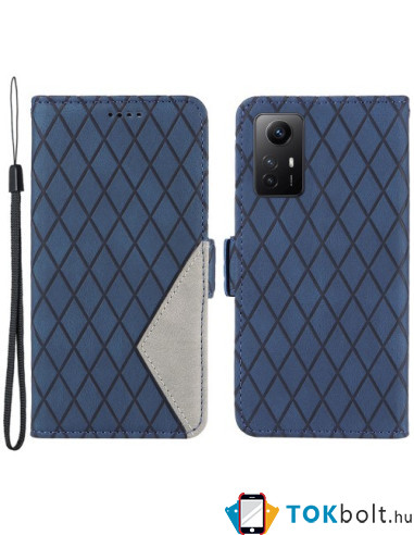 Oldalra nyíló tok Xiaomi Redmi Note 12s telefonhoz - KÉK