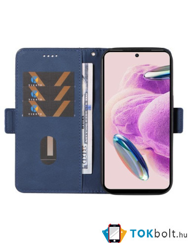 Oldalra nyíló tok Xiaomi Redmi Note 12s telefonhoz - KÉK