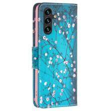 Oldalra nyíló mintás telefontok Samsung Galaxy A05s telefonhoz - TAVASZI VIRÁG