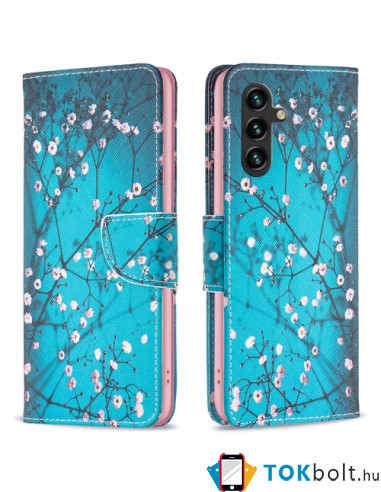 Oldalra nyíló mintás telefontok Samsung Galaxy A05s telefonhoz - TAVASZI VIRÁG