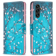 Oldalra nyíló mintás telefontok Samsung Galaxy A05s telefonhoz - TAVASZI VIRÁG