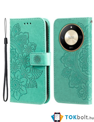 Oldalra nyíló tok Honor Magic6 Lite telefonhoz - ZÖLD
