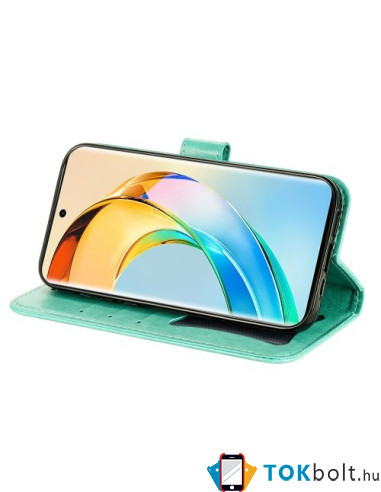 Oldalra nyíló tok Honor Magic6 Lite telefonhoz - ZÖLD