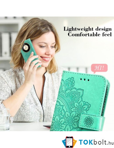 Oldalra nyíló tok Honor Magic6 Lite telefonhoz - ZÖLD