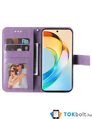 Oldalra nyíló tok Honor Magic6 Lite telefonhoz - LILA