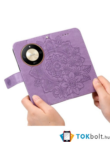 Oldalra nyíló tok Honor Magic6 Lite telefonhoz - LILA