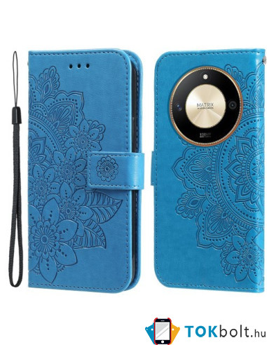 Oldalra nyíló tok Honor Magic6 Lite telefonhoz - KÉK