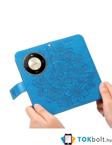 Oldalra nyíló tok Honor Magic6 Lite telefonhoz - KÉK