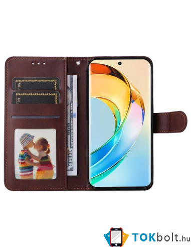 Oldalra nyíló tok Honor Magic6 Lite telefonhoz - BARNA