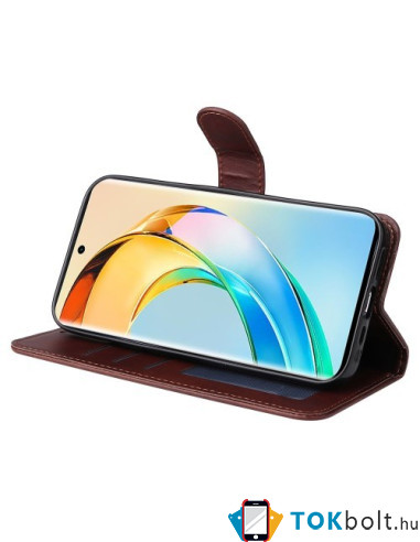 Oldalra nyíló tok Honor Magic6 Lite telefonhoz - BARNA