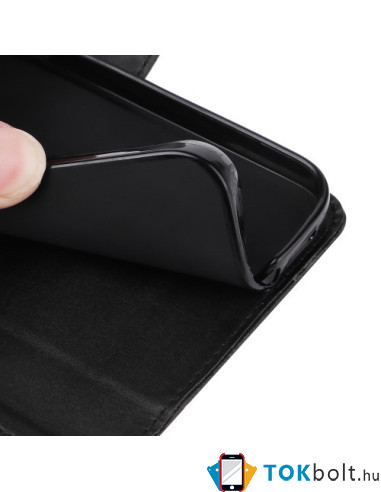 Oldalra nyíló tok Xiaomi Redmi Note 13 Pro+ telefonhoz - FEKETE