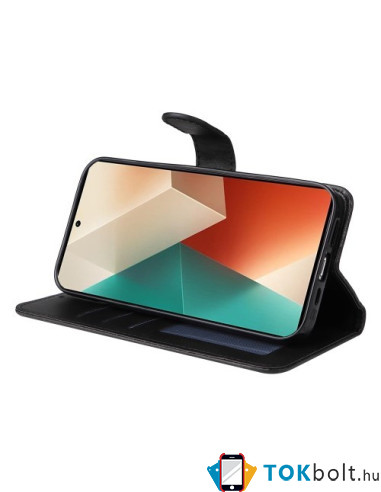 Oldalra nyíló tok Xiaomi Redmi Note 13 telefonhoz - FEKETE