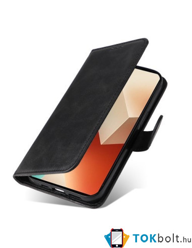 Oldalra nyíló tok Xiaomi Redmi Note 13 telefonhoz - FEKETE