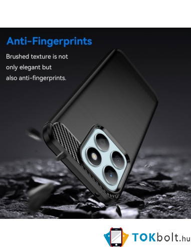 Honor X8b karbon mintás tok - FEKETE