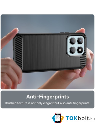 Honor X8b karbon mintás tok - FEKETE