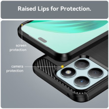 Honor X8b karbon mintás tok - FEKETE