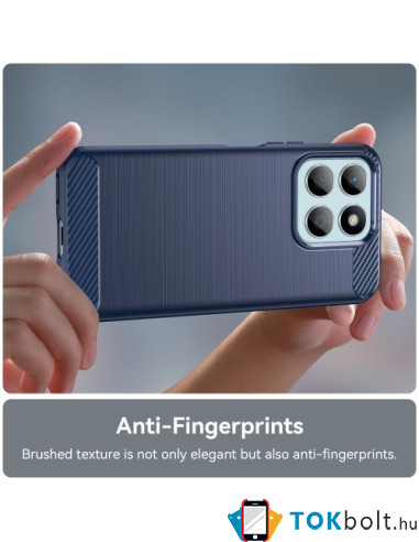 Honor X8b karbon mintás tok - KÉK