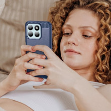 Honor X8b karbon mintás tok - KÉK