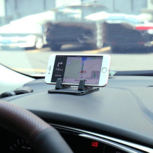 Univerzális autó műszerfalra helyezhető csúszásmentes szilikon pad / tartó - FEKETE