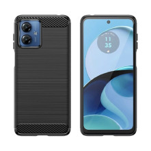 Motorola Moto G14 karbon mintás tok - FEKETE