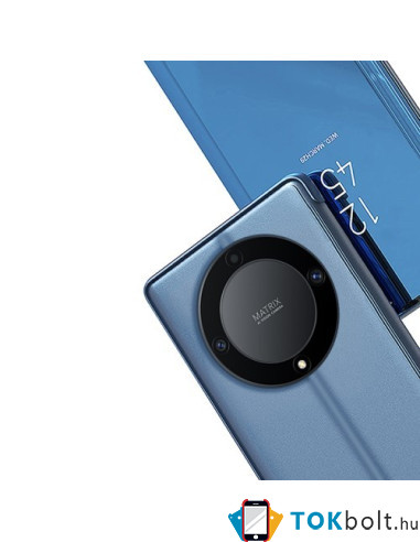 Flip telefontok átlátszó előlappal Honor Magic6 Lite készülékhez - RÓZSAARANY
