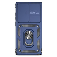 Kemény műanyag és rugalmas TPU hibrid tok Samsung Galaxy S24 Ultra telefonhoz - KÉK
