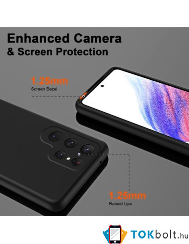 Rugalmas TPU tok Samsung Galaxy S24 Ultra készülékhez - FEKETE