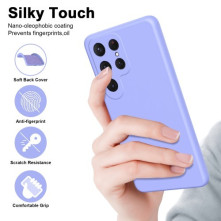Rugalmas TPU tok Samsung Galaxy S24 Ultra készülékhez - LILA