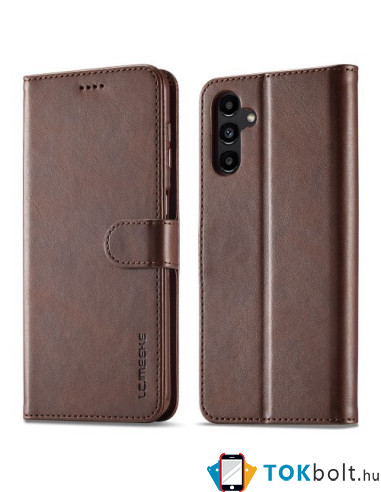 Oldalra nyíló tok Samsung Galaxy A15 / A15 5G telefonhoz - BARNA