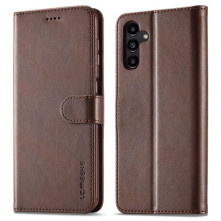 Oldalra nyíló tok Samsung Galaxy A15 / A15 5G telefonhoz - BARNA