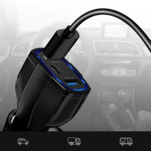 Wozinsky autós töltő USB x2 és USB-C - WCC-01 - FEKETE