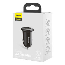 Baseus Grain Pro autós töltő 2x USB 4.8 A - CCALLP-01 - FEKETE