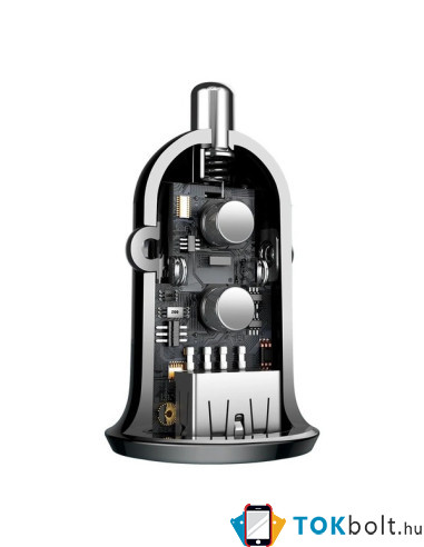 Baseus Grain Pro autós töltő 2x USB 4.8 A - CCALLP-01 - FEKETE