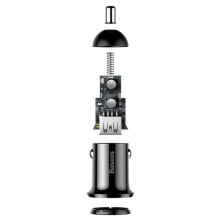Baseus Grain Pro autós töltő 2x USB 4.8 A - CCALLP-01 - FEKETE