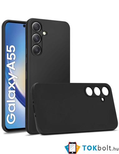 Rugalmas TPU tok Samsung Galaxy A55 készülékhez - FEKETE