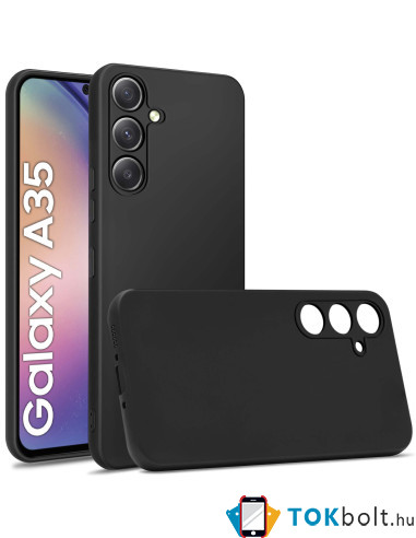 Rugalmas TPU tok Samsung Galaxy A35 készülékhez - FEKETE