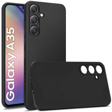 Rugalmas TPU tok Samsung Galaxy A35 készülékhez - FEKETE