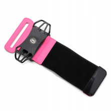 Karra csatolható levehető gyűrűs pántos telefontartó futáshoz, sportoláshoz - 4-6 inch - PINK