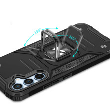 Wozinsky gyűrűs telefontok Samsung Galaxy A34 5G készülékhez - FEKETE
