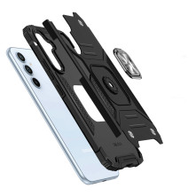 Wozinsky gyűrűs telefontok Samsung Galaxy A34 5G készülékhez - FEKETE
