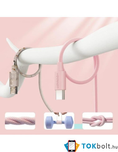 Joyroom kábel USB - Lightning kábel töltéshez/adatátvitelhez 1m - S-1030M13 - RÓZSASZÍN