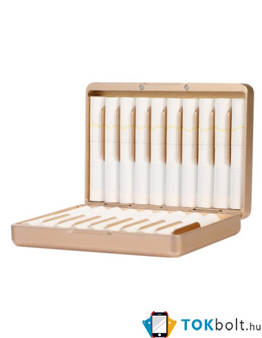 IQOS alumínium 20db-os cigitartó doboz - mágneses záródás, hordozható - 78 x 56 x 18 mm - ARANY