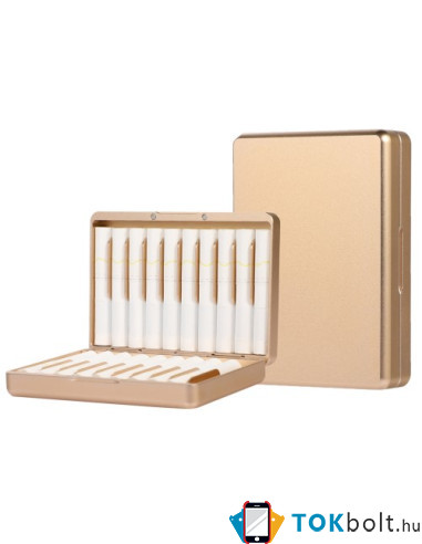 IQOS alumínium 20db-os cigitartó doboz - mágneses záródás, hordozható - 78 x 56 x 18 mm - ARANY