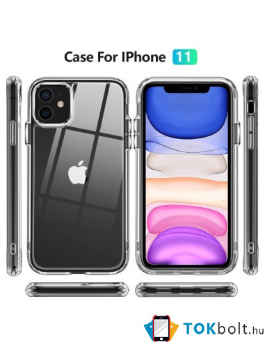 Rugalmas TPU tok Apple iPhone 11 készülékhez - ÁTTETSZŐ