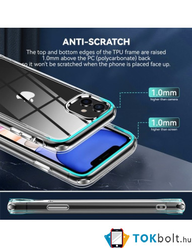 Rugalmas TPU tok Apple iPhone 11 készülékhez - ÁTTETSZŐ