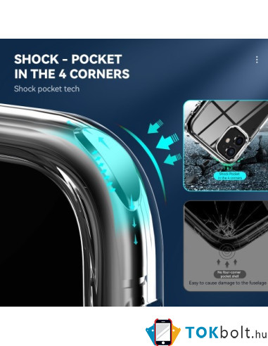 Rugalmas TPU tok Apple iPhone 11 készülékhez - ÁTTETSZŐ