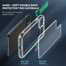 Rugalmas TPU tok Apple iPhone 11 készülékhez - ÁTTETSZŐ