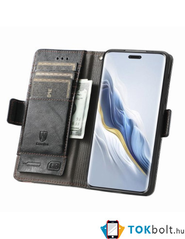 Oldalra nyíló tok Honor Magic6 Pro telefonhoz - FEKETE