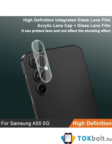 IMAK telefon kamera védő üveg Samsung Galaxy A55 típusú készülékhez - 1 db